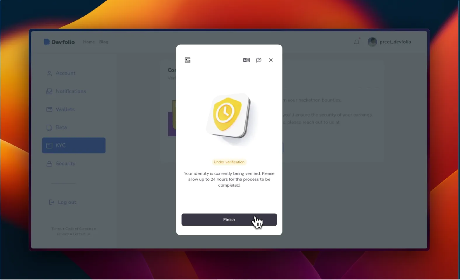 Submit KYC